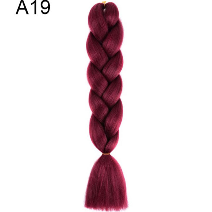Kanekalon%20Jumbo%20Braid%20Hair%2024inch%20Crotchet%20Braids%20Pure%20Color%20Expression%20Braiding%20Hair%20Black%20Blond%20Pink%20-%20Image%202