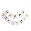 Birthday Card Banner: Black, Red, Light Blue, Pink, and White Paper Birthday Banner-(Pack of 1 Pcs).