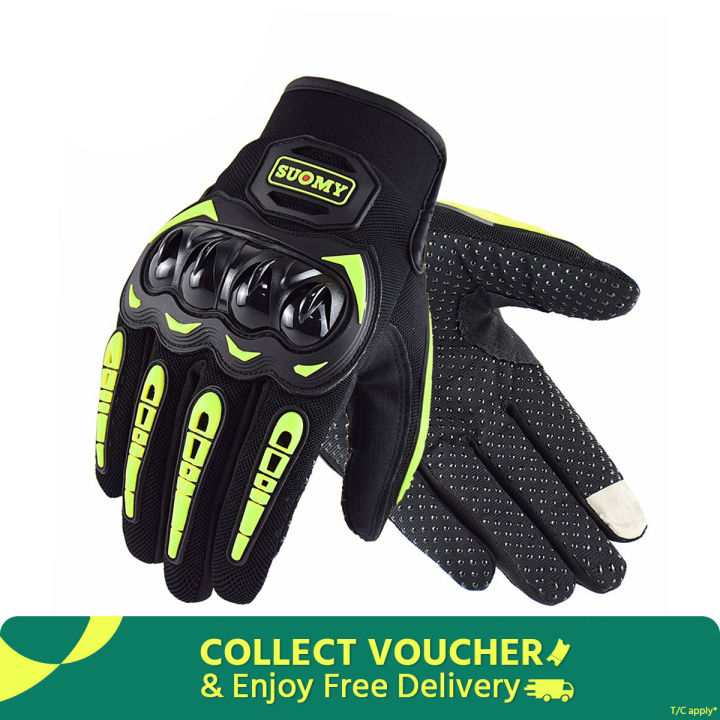 Suomy Full Finger Protective Motorcycle Gloves With Touch Screen
