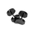 Stainless steel mens earrings - Black. 