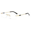 2024 New Unisex Fashion Rimless Sunglasses European and American Style Jelly Color Shades Classic Cutting-edge Design. 