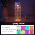 MAYTTO Air Humidifier Rose Crystal Seven Color Lamp Mini Night Light Portable Mist Sprayer USB Electric Air Humidifier 500ML Cool Water Mist Maker with Colorful Light With 2 Spraying Modes for Home Office Car.