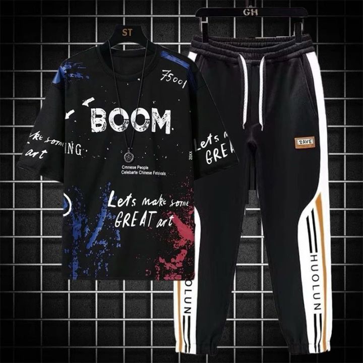 Combo SET - Black T-Shirt And Trouser for Men -special edition