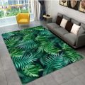 Tropical Monstera Leaves Rug Modern INS Style Carpet for Livingroom Bedroom Green Banana Leaf Rug Tropical Palm Leaves Carpets.