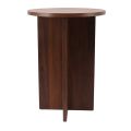 Solid Wood Small Round Table Ancient Tea Colored Wooden Coffee Tea Table For DP. 