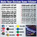 বাইকের ও হেলমেটের  জন্য কাস্টমাইজ  নাম স্টিকার// Your Name sticker for bike / Helmet / Motorcycle / Cycle  (Waterproof). 