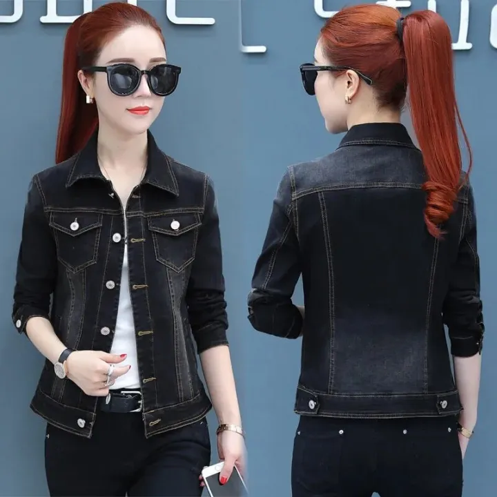 2024%20New%20Short%20Denim%20Jackets%20Women%20Coat%20Wash%20Long%20Sleeve%20Vintage%20Casual%20Jean%20Jacket%20Bomber%20Denim%20Coat%203Xl%205Xl%20P326%20-%20Image%203