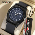 Sanda Youth Couple Simple Solid Color Trendy Waterproof Luminous Quartz Watch Men Watch SD6219-1. 