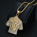 HNSP Lionel Messi 10 Jersey Pendant Chain Necklace For Men Boy Soccer Fan Football Hip Hop Jewelry Messi Accessories. 