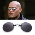 Clip On Nose Glasses Round Rimless Matrix Morpheus Sunglasses Mini Frameless Vintage Men Eyeglasses UV400.