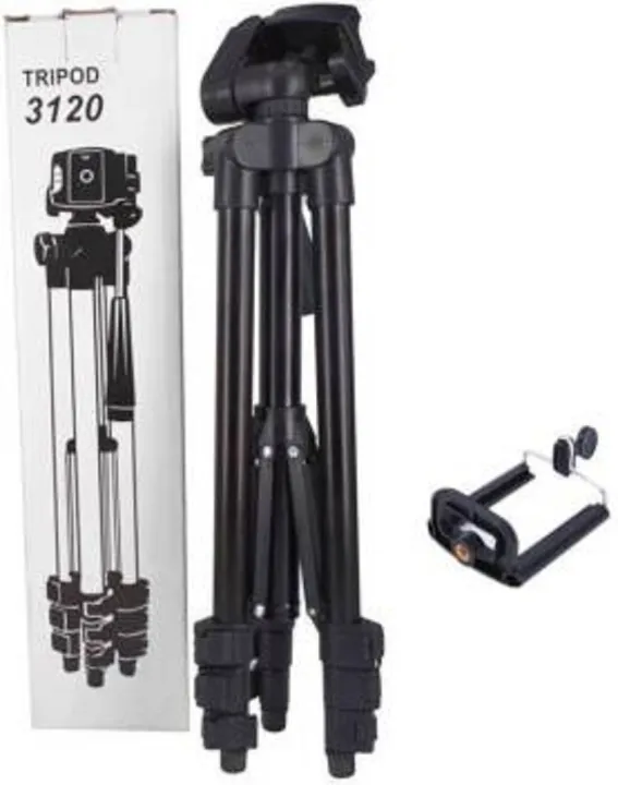 Tripod%203120%20Camera%20Stand%20with%20Phone%20Holder%20Clip%20-%20Black%20-%20Image%204