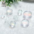 KUBOOZ Fashion Transparent Glass Colorful Ear Piercing Plugs Gauges Expanders Body Jewelry Earring Tunnels Stretchers 2PCS.