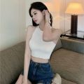 New Summer knitted Neck Vest Spice Girls Sexy Sling Casual Sweet Tank Top Beach Vacation.