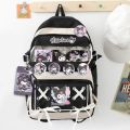 Sanrio Kuromi Backpack Y2k Girl Fashion Largecapacity School Bags Women My Melody Cartoon Kawaii Cute Shoulder Bags Students.