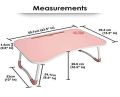 Simple bed foldable small table Bedroom bay laptop student dormitory foldable small children lazy computer study desk red pink brown green.
