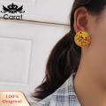 Carat Drop Earrings Round Design Retro Female Beaded Jewelry Earrings. 