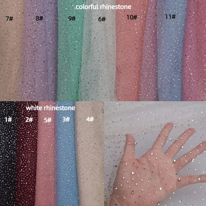 Shiny%20Glitter%20Rhinestone%20Mesh%20Fabric,%20Sparkly%20Tulle%20Fabric,%20Netting%20Material,%20Perfect%20for%20DIY%20Wedding%20Dress%20and%20Craft%20-%20Image%205