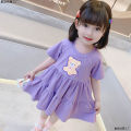 New Girls Summer Cute Dress Foreign Style Children's Short Sleeve Baby Girl Skirt Korean Princess Skirt Tide.
