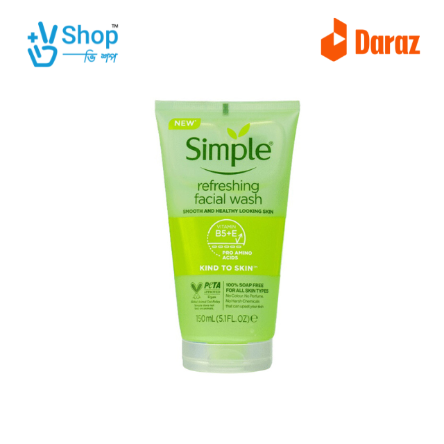 Simple Kind to Skin Refreshing Facial Gel Wash 150ml