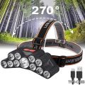 Halloween NEW LED Headlamp Rechargeable Powerful Head Lamp USB Rechargeable 1200mAh Camping Headlight Head Flashlight Head LightDolls Accessories.