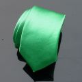 Solid color Slim tie 5cm men's casual Korean version narrow polyester silk tie.