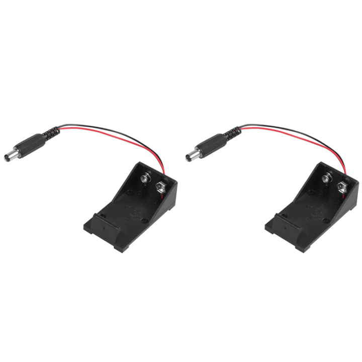 2X 9V Volt Battery Holder Box Case Plug 5.5X2.1 for Arduino Breadboard ...