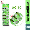 Hot selling 10pcs AG10 watch Battery 1.55V LR54 LR1130 L1131 389 189 Alkaline Batteries Button Cell Coin. 