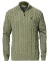 Polo Ralph Lauren Cable-Knit Cotton Quarter-Zip Sweater.