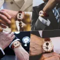 Full automatic hollow genuine flywheel mechanical Mens Watch large dial diamond watches male waterproof belt. 