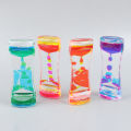 Double Color Sand Hourglasses Liquid Anxiety Relief Liquid Motion Bubble Timer.