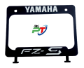 Full metal Back Licence plate cover or New design number plate cover for motorcycle Yamaha FZ-S. Black. 