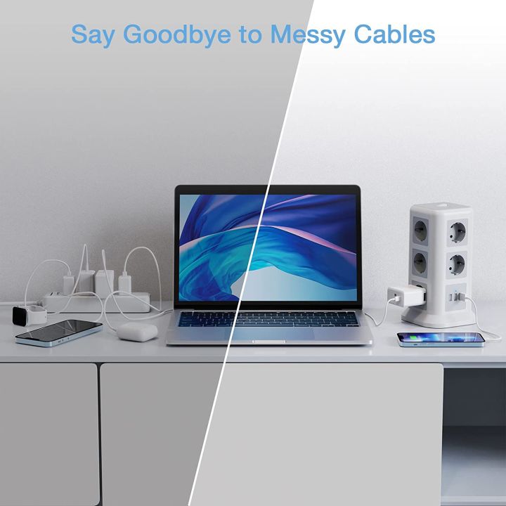 TESSAN%20Vertical%20Power%20Strip%20Multiple%20Tower%20Socket%20Surge%20Protector%20EU%20Plug%20Outlets%20with%20USB%20Ports%202m%20Extension%20Cable%20Home%20Office%20-%20Image%205