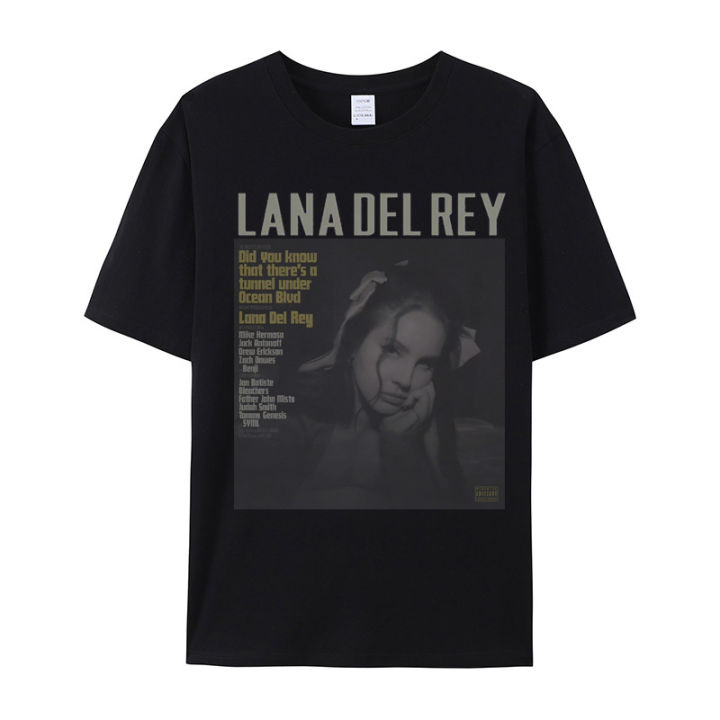 Lana Del Rey Vintage T-shirt printed Men's and Women's Cotton High quality Short Sleeves Sense of design Tops Lazy style Tees