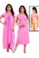 4-Part Night Dress for Women - A Perfect Nightwear Set for Comfort and Style - Elevate Your Sleepwear Collection. 