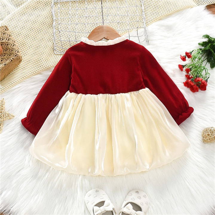 %E3%80%90Trending%20Now%E3%80%91%20Spring%20And%20Winter%20New%20Girl%20Baby%20Dress%20With%20Knot%20Little%20Rabbit%20Button%20Lace%20Folded%20And%20Fluffy%20Dress%20Retro%20Style%20-%20Image%202
