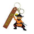 Creative cartoon figure keychain Fiona cute boots puss poor mouth donkey key chain men and women bags small pendant New.