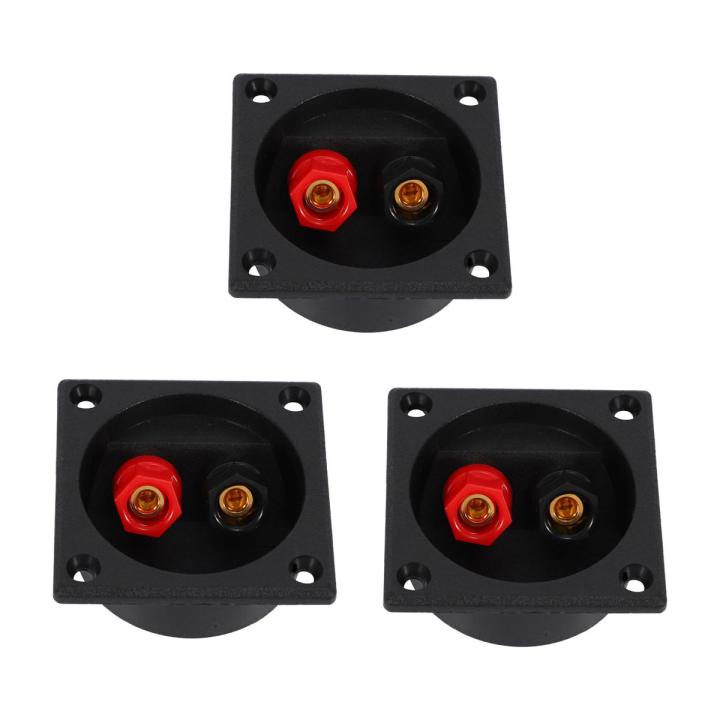 3X New Square Board Binding Post Speaker Box Terminal Cup Wire Cable Box Connector