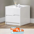 Newfangled - Best Quality Furniture Terence High Glossy Bed Side Table-Drawer Storage - Furniture & Decor - Modern and Trendy. 