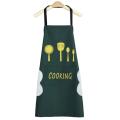 Waterproof oilproof pvc fabric kitchen apron with hand wiping towel and big pocket apron for women.