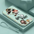 OPPO Reno 12F 5G Reno12F Fashion Harry Potter Wand Phone Case Square Edge Pattern Casing Plated Phone Shell. 