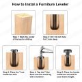 8Pcs Furniture Levelers Heavy Duty Furniture Leveling Feet Adjustable Leg Levelers for Cabinets Tables Chairs Raiser - iron table. 