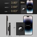 Mens Wallet Card Holder for AirTag:Pop up Card Case, RFID Blocking, Smart, Slim, ID Window | Cash Slot (AirTag not included).