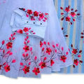 New Hand Print Half Silk Couple Dress Sharee and Panjabi for man and women. 