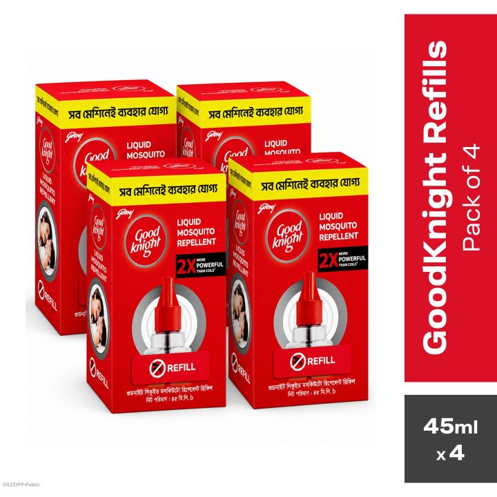 GoodKnight Liquid Mosquito Repellent Refill 45ml (Pack of 4)