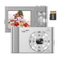 Andoer 4K Digital Camera Video Camcorder 48MP 2.4 Inch IPS Screen with 32GB Memory Card - silver. 