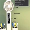 Rechargeable Table Lamp for Study, Desk Lamp Reading Light Led Table Light with Fan, Led Clock Dispaly Reading Lamp. 