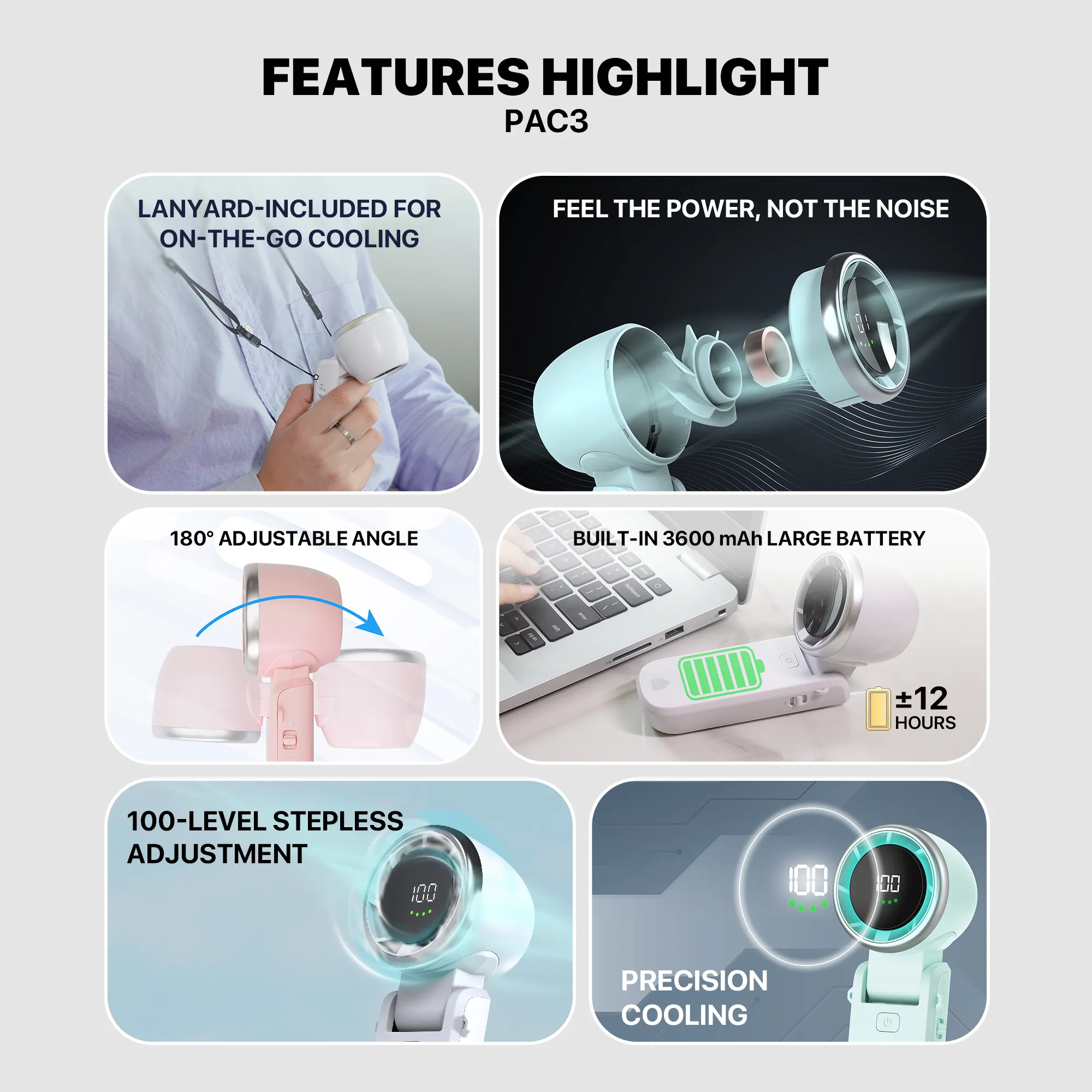 Fantech PAC3 Portable Charger Fan description image 2