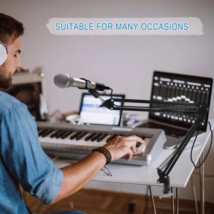 Professional%20Recordng%20Microphone%20Stand%20Suspension%20Scissor%20Arm%20For%20Dynamic%20and%20Condenser%20Mic%20(Black)%20-%20Image%203