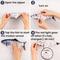 Baby Electric Plush Toy Simulation Animal Electric Swing Fish Pacify Toy Cat Pet Toy Gift.