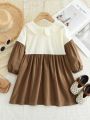 Children’s Qualityful Outfits Baby Girls' Lace Trim Collar Dress, Fit Elegant Dress for Kid’s.